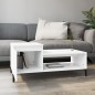Tavolino da Salotto Bianco 100x50x45 cm in Legno Multistrato Tavolino da Salotto Bianco 100x50x45 cm in Legno Multistrato
