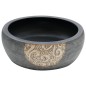 vidaXL Lavabo da Appoggio Nero e Marrone Rotondo Φ41x14 cm Ceramica