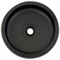 vidaXL Lavabo da Appoggio Nero e Marrone Rotondo Φ41x14 cm Ceramica