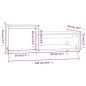 Tavolino da Salotto Bianco 100x50x45 cm in Legno Multistrato Tavolino da Salotto Bianco 100x50x45 cm in Legno Multistrato