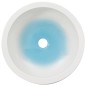 vidaXL Lavabo da Appoggio Bianco e Blu Rotondo Φ41x14 cm Ceramica vidaXL Lavabo da Appoggio Bianco e Blu Rotondo Φ41x14 cm Ceramica