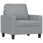 vidaXL Poltrona con Poggiapiedi Grigio Chiaro 60 cm in Tessuto