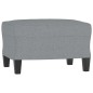 vidaXL Poltrona con Poggiapiedi Grigio Chiaro 60 cm in Tessuto