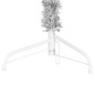 vidaXL Albero Natale Artificiale Sottile a Metà Supporto Argento 180cm vidaXL Albero Natale Artificiale Sottile a Metà Supporto Argento 180cm