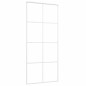Porta Scorrevole in Vetro ESG e Alluminio 90x205 cm Bianca Porta Scorrevole in Vetro ESG e Alluminio 90x205 cm Bianca
