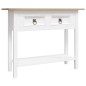 vidaXL Tavolo Console in Pino Messicano Corona Bianco 90x34,5x73 cm vidaXL Tavolo Console in Pino Messicano Corona Bianco 90x34,5x73 cm