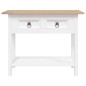vidaXL Tavolo Console in Pino Messicano Corona Bianco 90x34,5x73 cm vidaXL Tavolo Console in Pino Messicano Corona Bianco 90x34,5x73 cm
