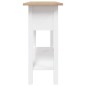 vidaXL Tavolo Console in Pino Messicano Corona Bianco 90x34,5x73 cm vidaXL Tavolo Console in Pino Messicano Corona Bianco 90x34,5x73 cm