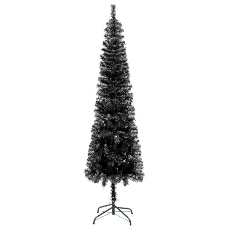 vidaXL Albero di Natale Sottile Nero 240 cm