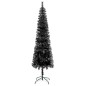 vidaXL Albero di Natale Sottile Nero 240 cm