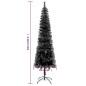 vidaXL Albero di Natale Sottile Nero 240 cm