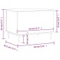 vidaXL Tavolino da Salotto Bianco 60x44,5x45 cm in Legno Multistrato