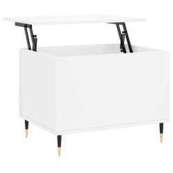 vidaXL Tavolino Salotto Bianco Lucido 60x44,5x45 cm Legno Multistrato
