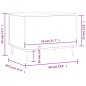 vidaXL Tavolino Salotto Bianco Lucido 60x44,5x45 cm Legno Multistrato