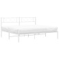 vidaXL Giroletto con Testiera Metallo Bianco 160x200 cm vidaXL Giroletto con Testiera Metallo Bianco 160x200 cm
