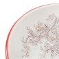 vidaXL Lavabo da Appoggio Bianco e Rosso Rotondo Φ41x14 cm Ceramica