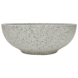 vidaXL Lavabo da Appoggio Grigio Rotondo Φ41x14 cm Ceramica