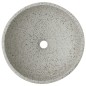 vidaXL Lavabo da Appoggio Grigio Rotondo Φ41x14 cm Ceramica vidaXL Lavabo da Appoggio Grigio Rotondo Φ41x14 cm Ceramica