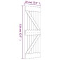 vidaXL Porta Scorrevole con Set Hardware 70x210 cm Legno Massello Pino vidaXL Porta Scorrevole con Set Hardware 70x210 cm Legno Massello Pino
