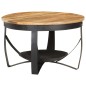 vidaXL Tavolino da Salotto Ø68x43cm in Legno di Mango Grezzo vidaXL Tavolino da Salotto Ø68x43cm in Legno di Mango Grezzo