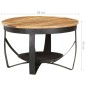 vidaXL Tavolino da Salotto Ø68x43cm in Legno di Mango Grezzo vidaXL Tavolino da Salotto Ø68x43cm in Legno di Mango Grezzo