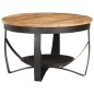 vidaXL Tavolino da Salotto Ø68x43cm in Legno di Mango Grezzo vidaXL Tavolino da Salotto Ø68x43cm in Legno di Mango Grezzo