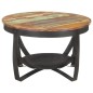 vidaXL Tavolino da Salotto Ø68x43 cm in Legno Massello di Recupero vidaXL Tavolino da Salotto Ø68x43 cm in Legno Massello di Recupero