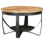 vidaXL Tavolino da Salotto Ø68x43cm in Legno di Mango Grezzo vidaXL Tavolino da Salotto Ø68x43cm in Legno di Mango Grezzo