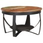 vidaXL Tavolino da Salotto Ø68x43 cm in Legno Massello di Recupero vidaXL Tavolino da Salotto Ø68x43 cm in Legno Massello di Recupero