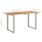 vidaXL Tavolo da Pranzo 140x70x76 cm in Legno Massello di Acacia vidaXL Tavolo da Pranzo 140x70x76 cm in Legno Massello di Acacia