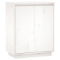 Credenza Bianca 60x34x75 cm in Legno Massello di Pino Credenza Bianca 60x34x75 cm in Legno Massello di Pino