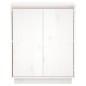 Credenza Bianca 60x34x75 cm in Legno Massello di Pino Credenza Bianca 60x34x75 cm in Legno Massello di Pino