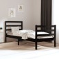 vidaXL Giroletto Nero in Legno Massello di Pino 90x190 cm Single vidaXL Giroletto Nero in Legno Massello di Pino 90x190 cm Single