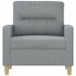 vidaXL Poltrona Grigio Chiaro 60 cm in Tessuto