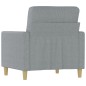 vidaXL Poltrona Grigio Chiaro 60 cm in Tessuto