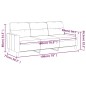 vidaXL Divano a 3 Posti Grigio Chiaro 180 cm in Tessuto vidaXL Divano a 3 Posti Grigio Chiaro 180 cm in Tessuto