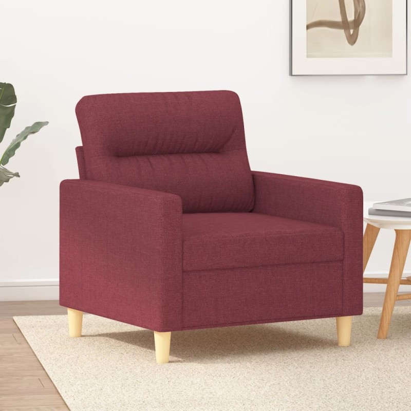 vidaXL Poltrona Rosso Vino 60 cm in Tessuto vidaXL Poltrona Rosso Vino 60 cm in Tessuto