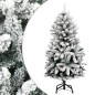 vidaXL Albero Natale Artificiale Incernierato con Neve Fioccata 150 cm