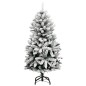 vidaXL Albero Natale Artificiale Incernierato con Neve Fioccata 150 cm