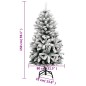 vidaXL Albero Natale Artificiale Incernierato con Neve Fioccata 150 cm