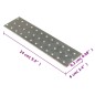 vidaXL Piastre Forate 40 pz 2 mm 240x60 mm Acciaio Zincato vidaXL Piastre Forate 40 pz 2 mm 240x60 mm Acciaio Zincato