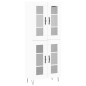 vidaXL Credenza Bianco Lucido 69,5x34x180 cm in Legno Multistrato vidaXL Credenza Bianco Lucido 69,5x34x180 cm in Legno Multistrato