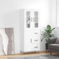 vidaXL Credenza Bianca 69,5x34x180 cm in Legno Multistrato vidaXL Credenza Bianca 69,5x34x180 cm in Legno Multistrato