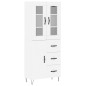 vidaXL Credenza Bianca 69,5x34x180 cm in Legno Multistrato vidaXL Credenza Bianca 69,5x34x180 cm in Legno Multistrato