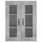 vidaXL Credenza Grigio Cemento 69,5x34x180 cm in Legno Multistrato vidaXL Credenza Grigio Cemento 69,5x34x180 cm in Legno Multistrato