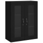 vidaXL Credenza Nera 69,5x34x180 cm in Legno Multistrato vidaXL Credenza Nera 69,5x34x180 cm in Legno Multistrato