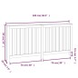 Copertura Termosifone Grigia 169x19x84 cm Legno Massello Pino Copertura Termosifone Grigia 169x19x84 cm Legno Massello Pino