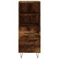vidaXL Credenza Rovere Fumo 34,5x34x180 cm in Legno Multistrato