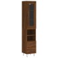 vidaXL Credenza Rovere Marrone 34,5x34x180 cm in Legno Multistrato vidaXL Credenza Rovere Marrone 34,5x34x180 cm in Legno Multistrato