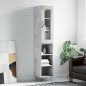 vidaXL Credenza Grigio Cemento 34,5x34x180 cm in Legno Multistrato